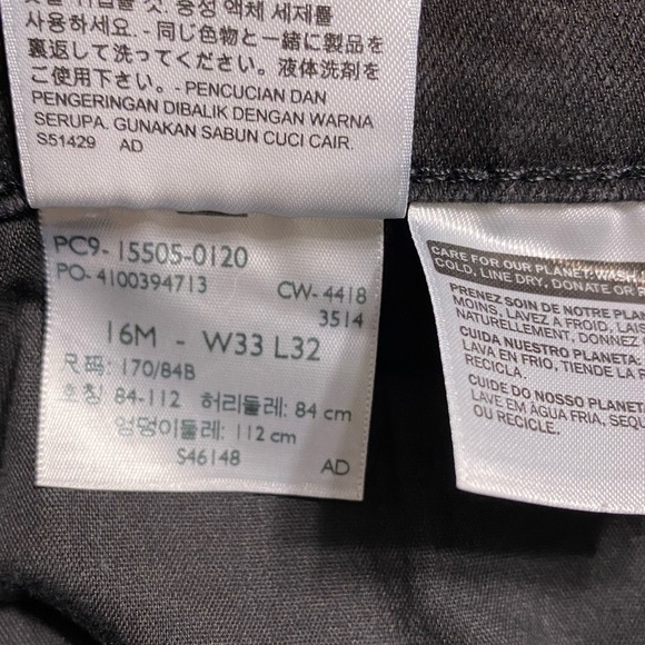 Levi’s 505 Straight Leg Mid Rise Jeans Black Size 33 - Picture 9 of 13